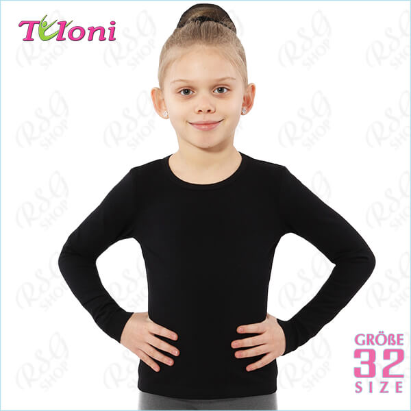 Langärmliges Shirt Tuloni mod. F-03 Gr. 32 (116-122) Black F03C-B32